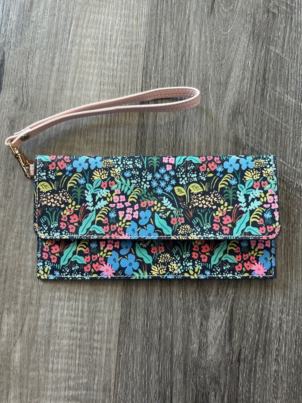 Rifle Paper Co. Floral Wristlet travel Document Clutch